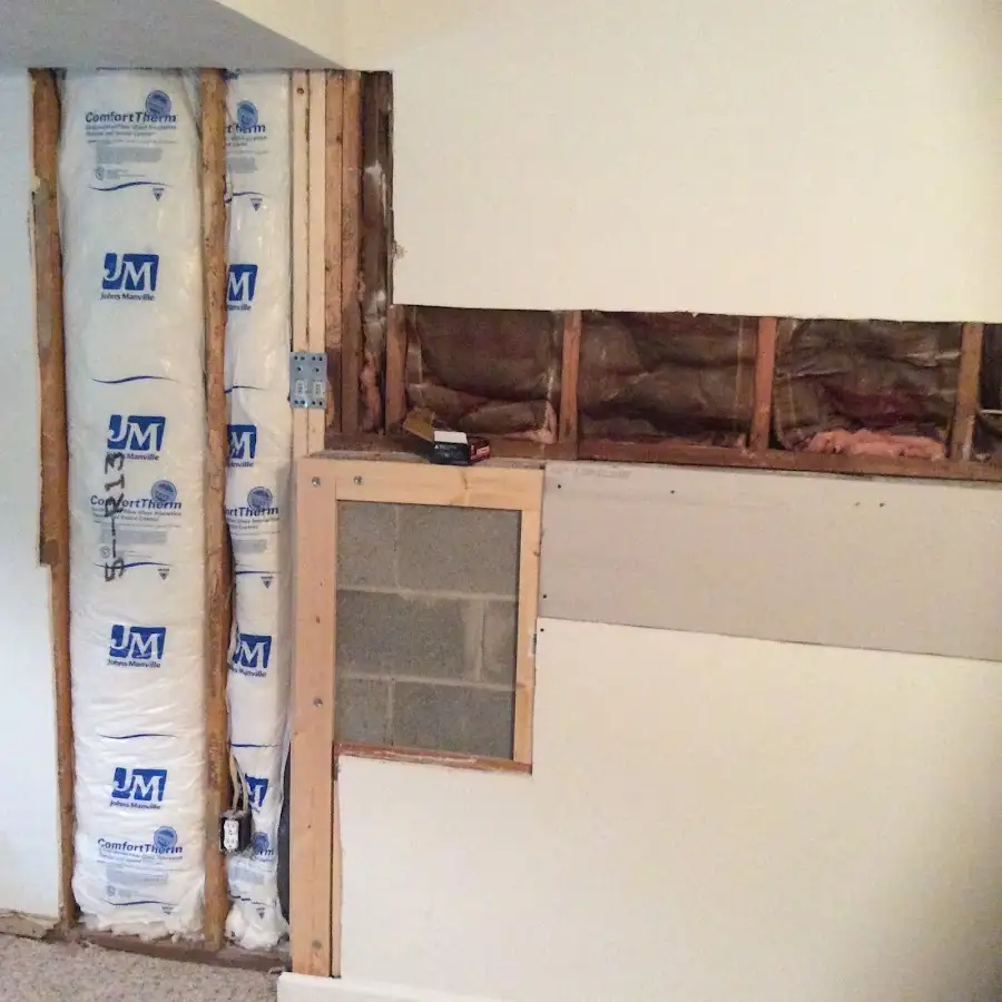 Wall insulation replacement during Odor Removal & Deodorization in Somerville